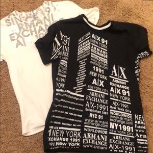 Set of 2 size M Armani exchange shirts